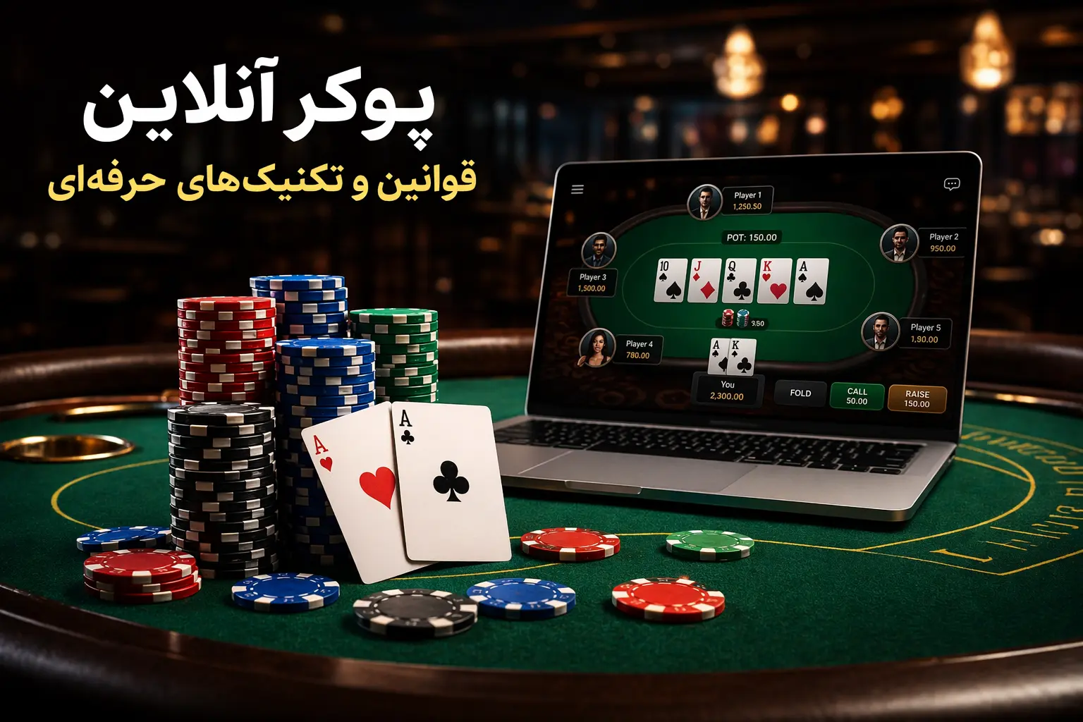 پوکر آنلاین؛ قوانین و تکنیک‌های حرفه‌ای